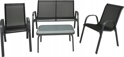 ensemble de mobilier de jardin table canapé fauteuils