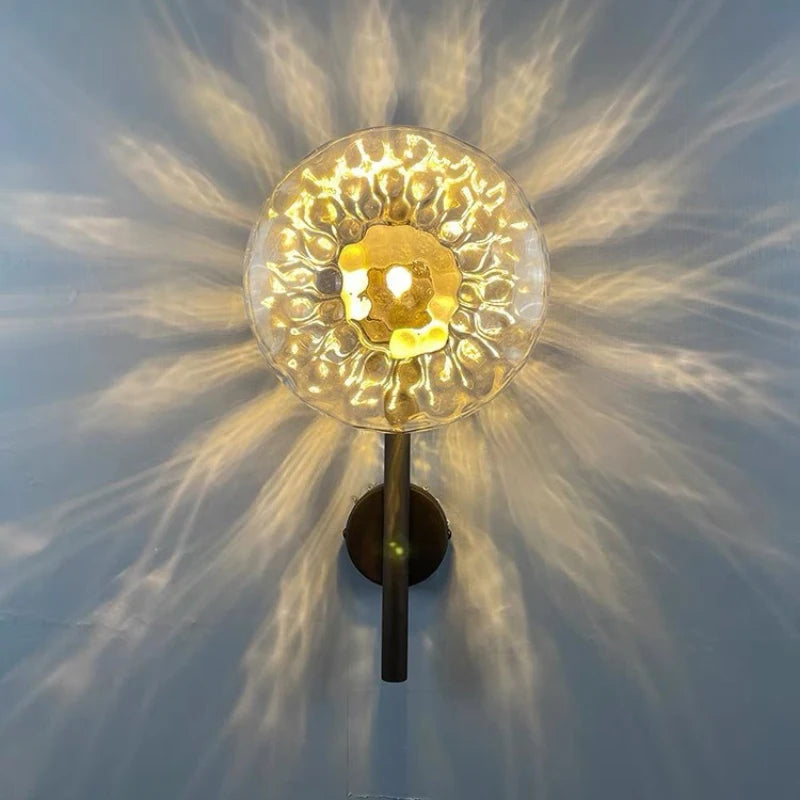 Modern minimalist glass LED wall light for interior decoration - vue 5 sur 17