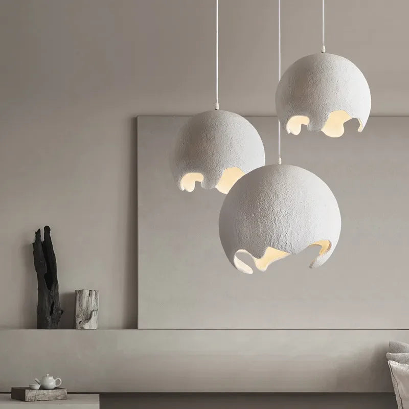 Restaurant Dining Island LED Chandelier Modern Cafe Bar Study Bedroom Light Wabi Sabi Personality Indoor Home Decor Hanging Lamp - vue 3 sur 12