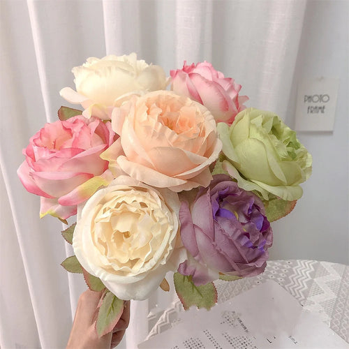 fleurs en tissu de soie pour décorations florales et bouquets - vue 5 sur 19