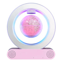 Magnetic Levitation Base Build-In Bluetooth & LED Light 4in Globe Desk Lamp Night Light for Room, Home, Office Desk Toys Decor