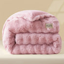 Class A maternal and infant grade warm rabbit plush quilt, thickened milk plush in winter, can sleep naked quilt core