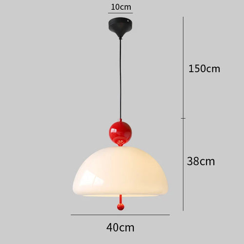 suspension en verre blanc laiteux forme fleur style bauhaus - vue 10 sur 11