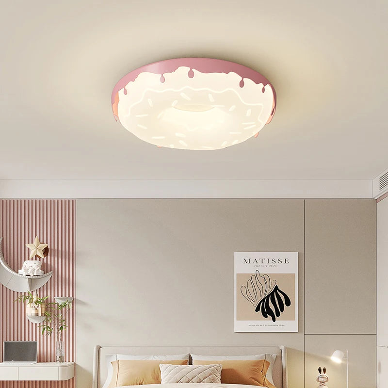 plafonnier donut moderne style girly simple et élégant - vue 4 sur 10