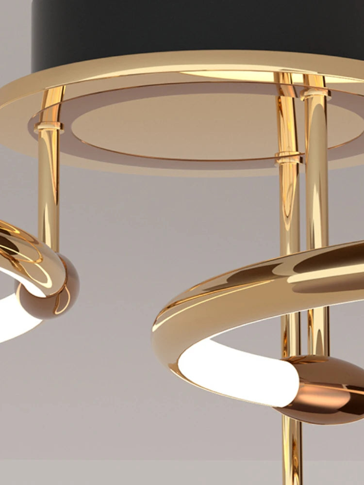lustre décoratif moderne en anneau pour intérieur élégant - vue 5 sur 10