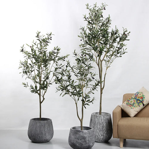 plante artificielle olivier en pot pour décoration intérieure - vue 7 sur 7
