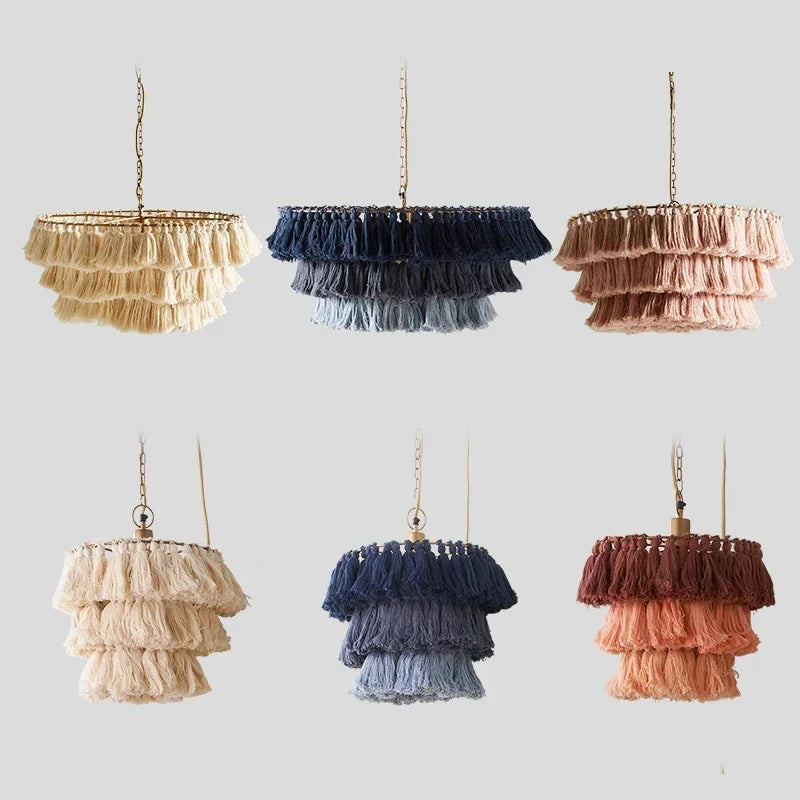 lustre bohème vintage tissé créatif pour intérieur élégant - vue 7 sur 26