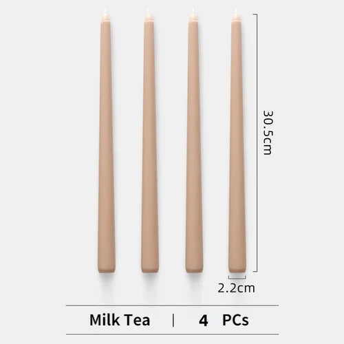 lot de 4 bougies coniques non parfumées pour décoration festive - vue 13 sur 22
