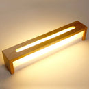 Applique murale LED en bois massif à longue bande de style nordique