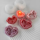 moule à fleurs d'amour en silicone pour bougies et savon DIY