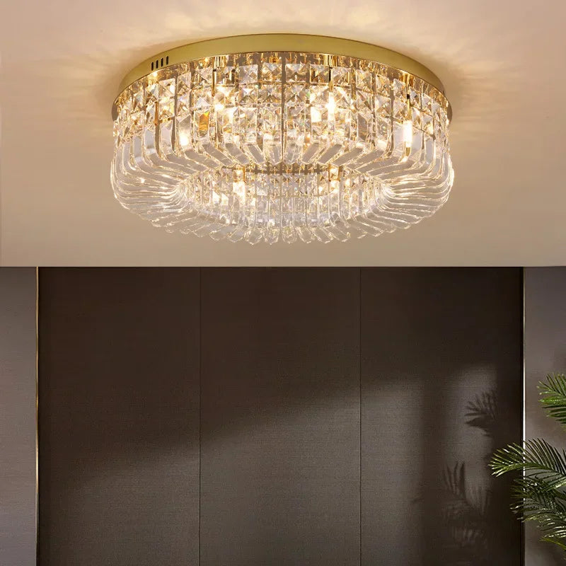 Plafonnier Led en cristal au design moderne - vue 4 sur 16