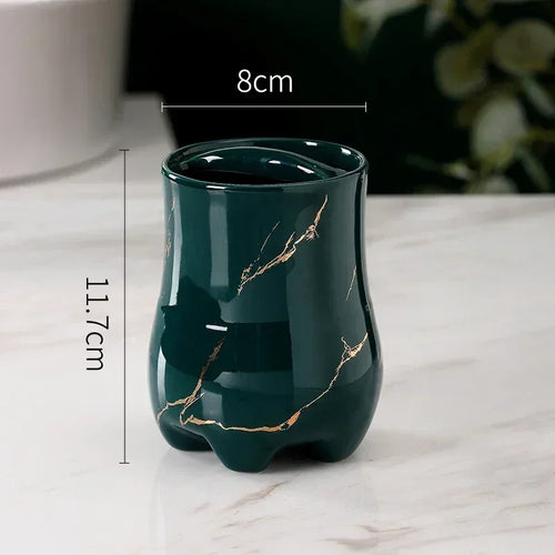 porte-brosse à dents en céramique design pour salle de bain - vue 9 sur 15