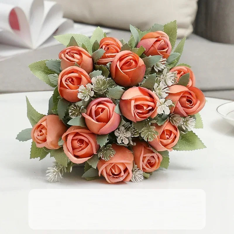décoration florale en soie roses artificielles pour intérieur et extérieur - vue 2 sur 14