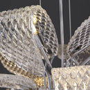 Minimalist floral glass chandelier for modern interiors