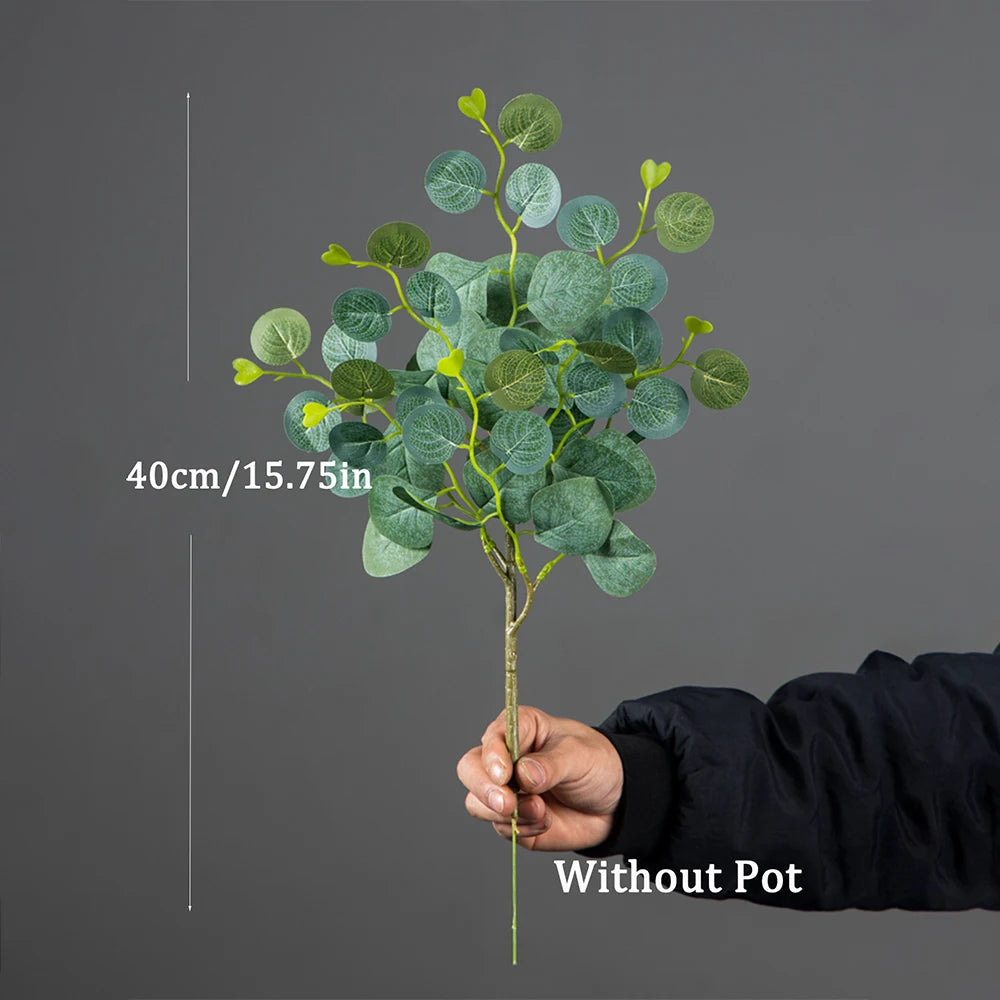 plantes d'eucalyptus artificielles pour décoration intérieure et extérieure - vue 9 sur 9