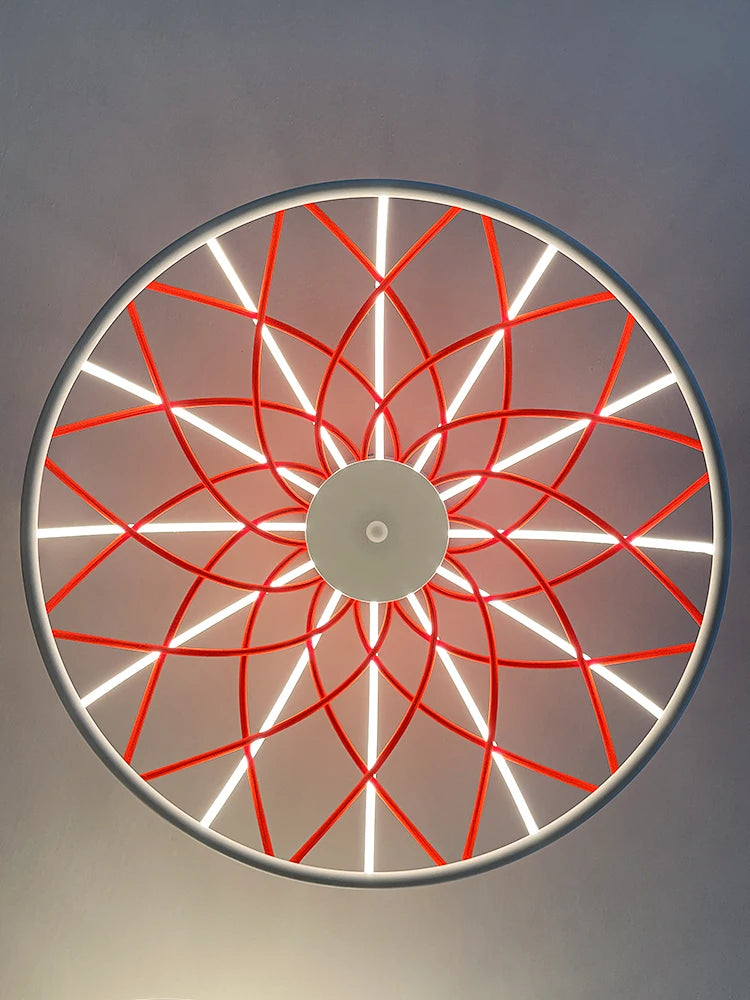 lustre design nordique pour restaurant café art italien tissé - vue 4 sur 5