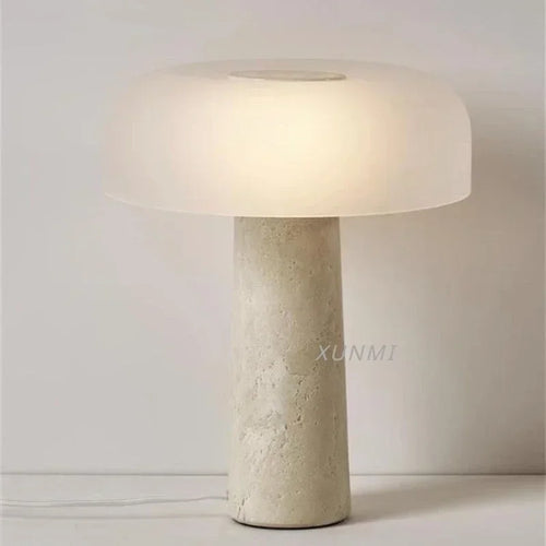 lampe à poser en travertin naturel design créatif pour décoration intérieure - vue 2 sur 7