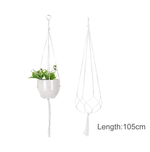 paniers suspendus en macramé pour plantes décoratives à accrocher