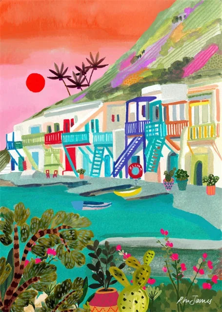 affiches et impressions abstraites de paysages de montagne pour décoration intérieure