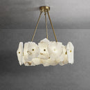 lustre créatif en tranche de marbre avec suspension led