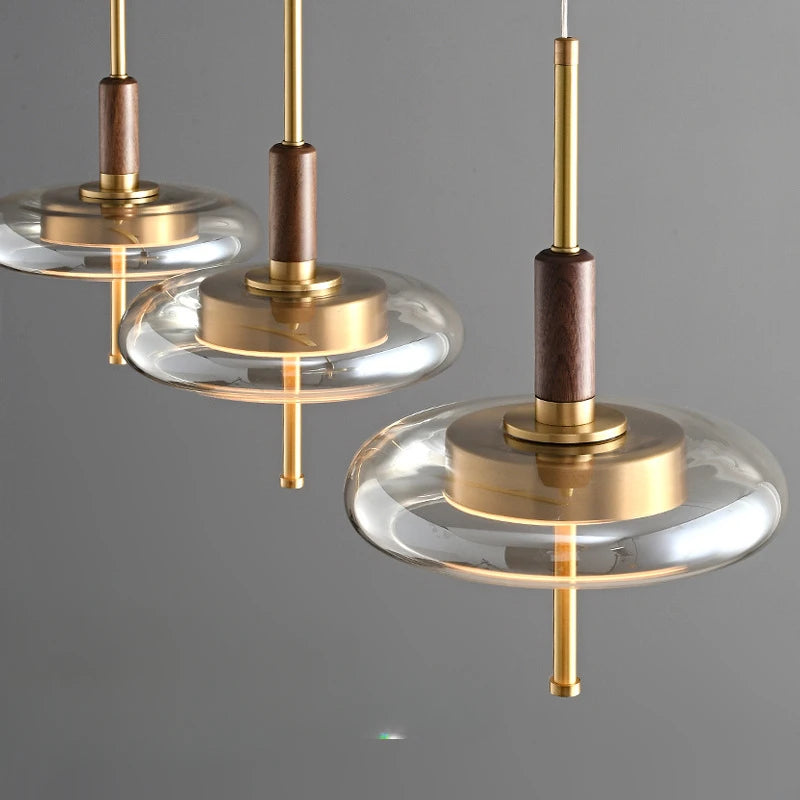 Nordic copper minimalist chandelier for elegant interiors - vue 4 sur 10