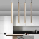 Modern gold LED pendant light for minimalist interiors