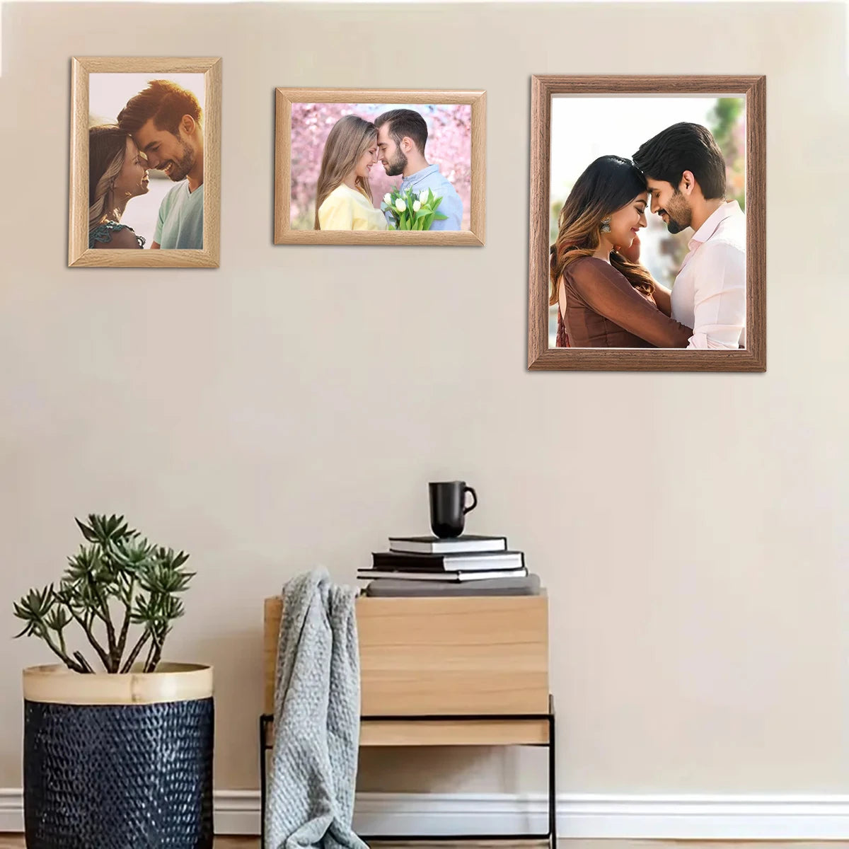 Personalized wooden photo frames, custom photo frame ornaments, simple holiday gifts indoors, commemorate precious memories - vue 5 sur 15