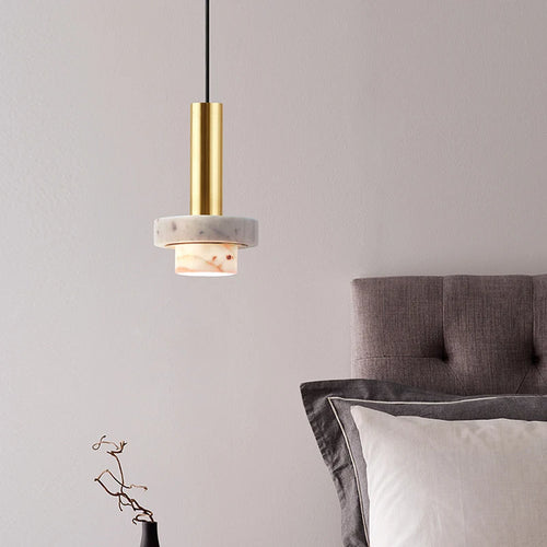 Suspension LED en marbre décorative pour divers espaces