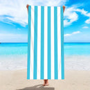 Minimalist striped beach towel quick drying and absorbent