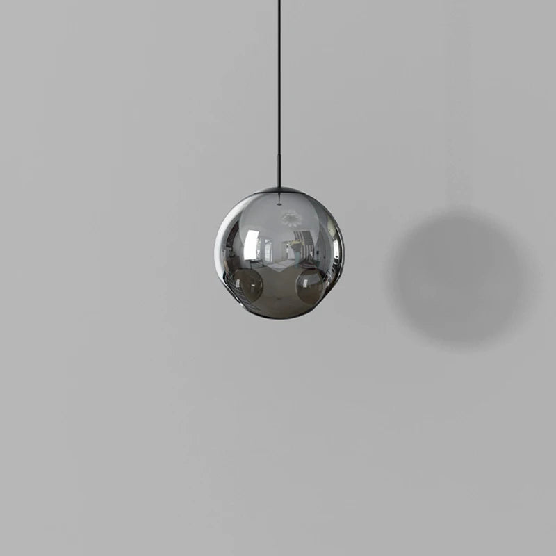 lustre en verre simple lampe à main décoration nordique éclairage intérieur - vue 5 sur 7