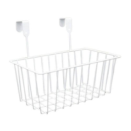 over the closet door, organizer, basket, grid, storage baskets with hooks, wire - vue 8 sur 8