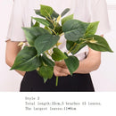 Artificial Grass Green Plants Wall Decor Accessories For Wedding,Plastic Monstera Fake Plants For Home Garden Bonsai Decoration