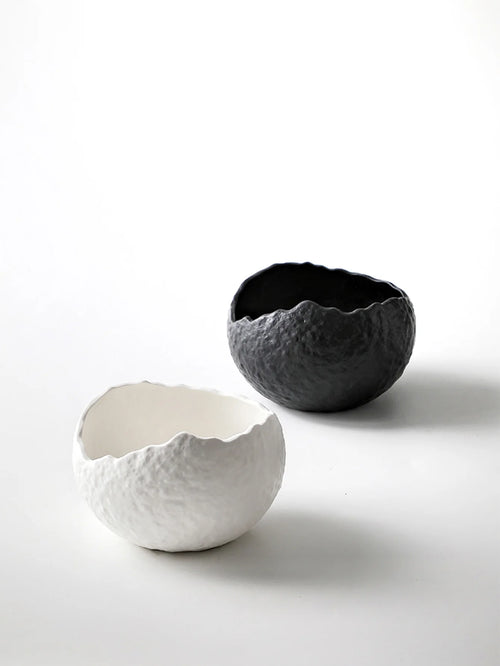 Bol porcelaine design coquille oeuf irrégulier style raffiné