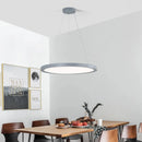 suspension led ronde dorée moderne