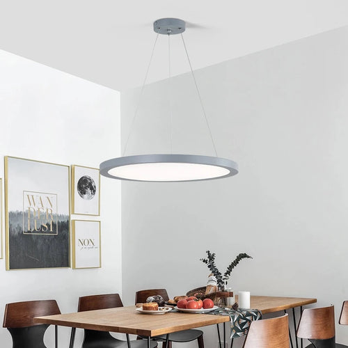 suspension led ronde dorée moderne - vue 3 sur 26