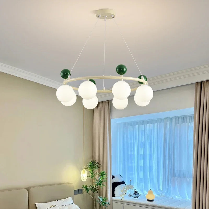 lustre moderne en métal et verre pour décoration intérieure