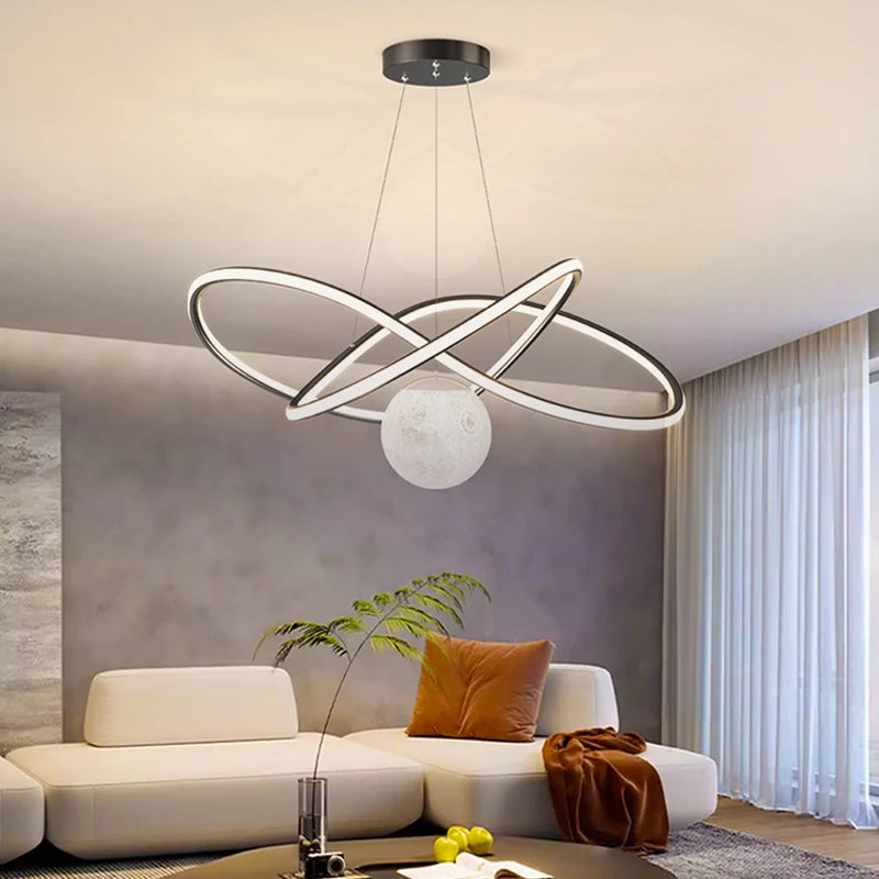 suspension moderne en aluminium pour décoration intérieure élégante - vue 7 sur 10