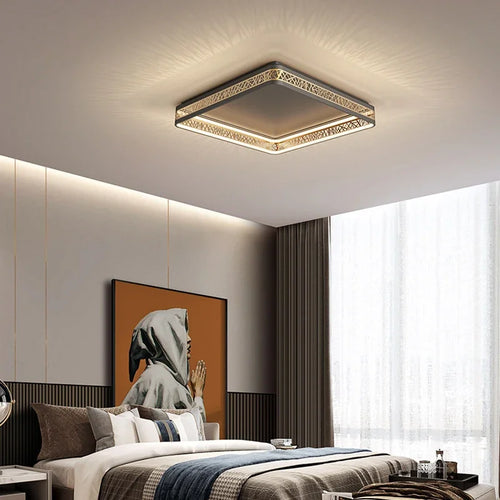 Plafonnier d'anneau modernes pour salon salle d'étude chambre décor à la maison lustres à intensité variable éclairage intérieur - vue 4 sur 14