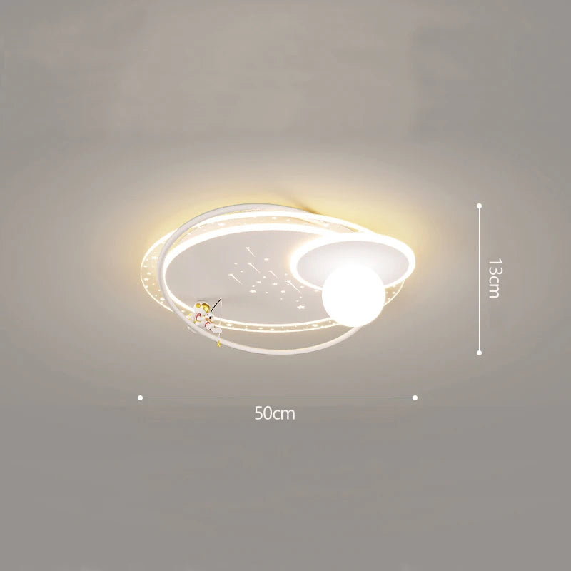 Modern minimalist astronaut planet decorative ceiling light for children - vue 10 sur 12