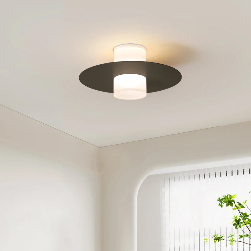 Plafonnier Led allée couloir couloir moderne pour salon salle à manger cuisine chambre noir blanc - vue 3 sur 9