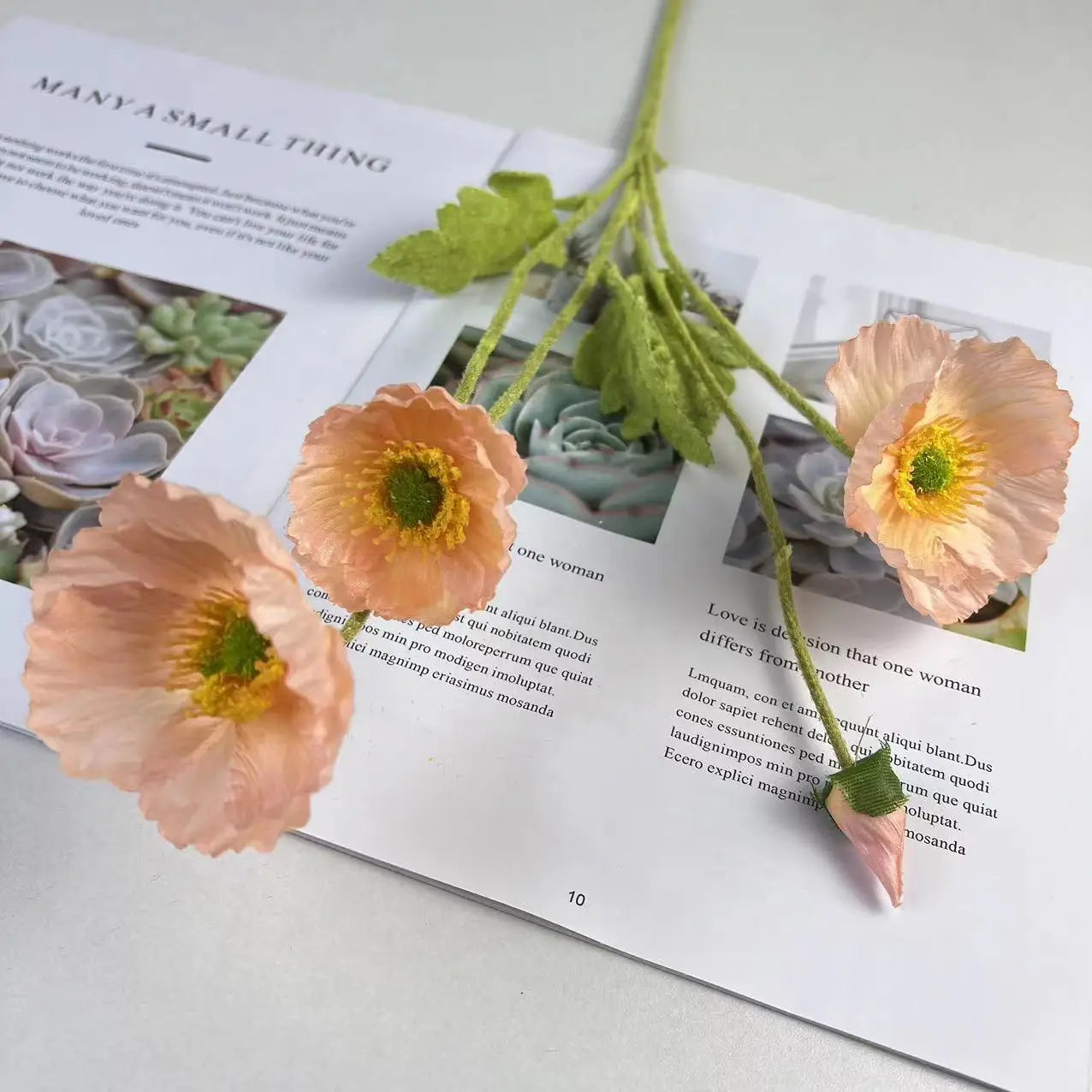 bouquet de fleurs artificielles en soie pour décorations diverses - vue 10 sur 19