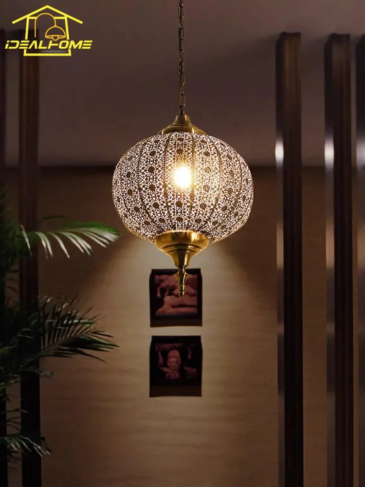 suspension vintage en fer design thaïlandais pour intérieur élégant - vue 4 sur 6