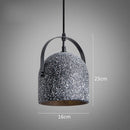suspension en béton design abat-jour terrazzo style industriel créatif