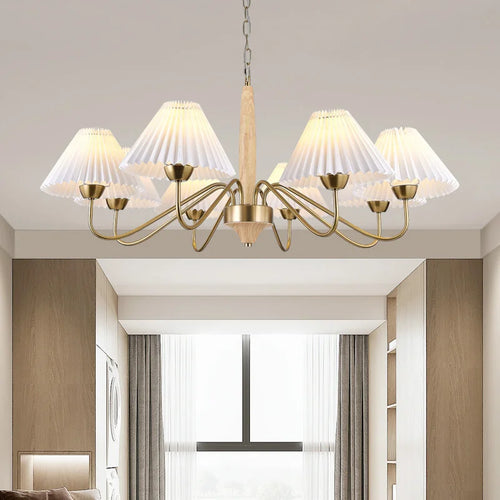 lustre élégant en bois pour cuisine et îlot luminaire suspension