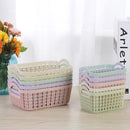 panier de rangement portable en rotin et plastique pour divers articles