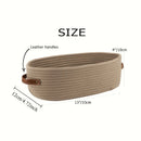 Oval Woven Bathroom Storage Basket, Multifunctional Desktop Organizer, Toilet Paper Holder, Toy Storage Basket