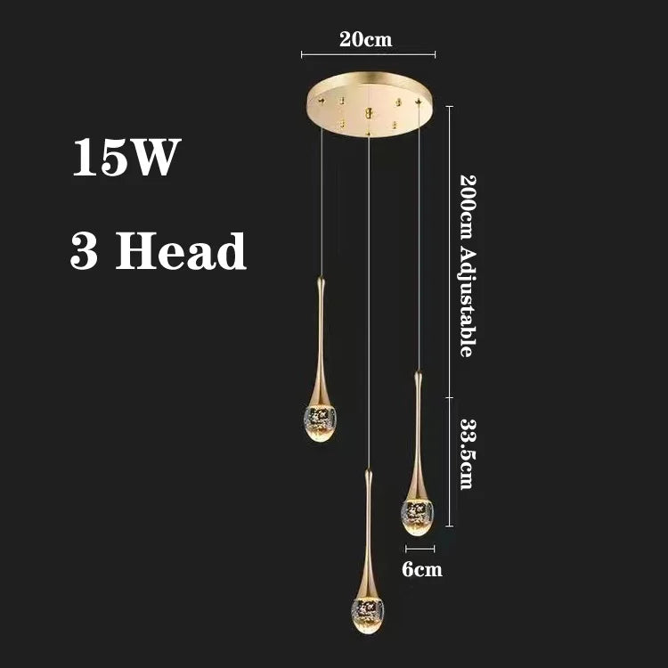 lustre de luxe à bulles de cristal pour décoration moderne - vue 8 sur 21