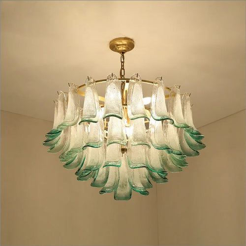lustre de luxe en verre avec suspension led suspendu