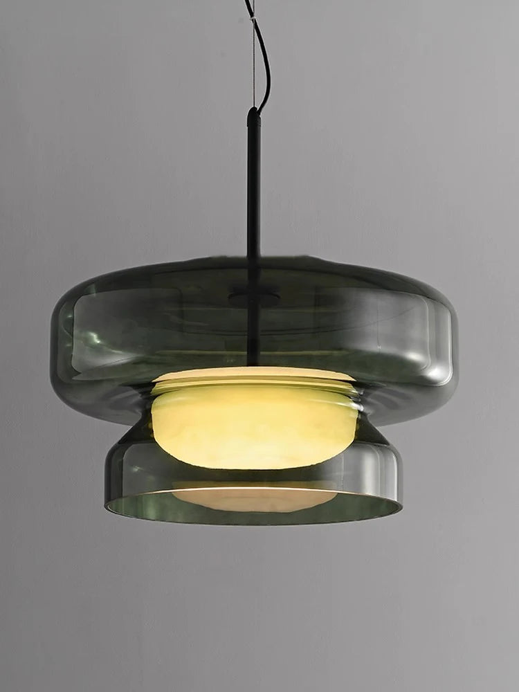 Suspension lustre design moderne en verre led décorative