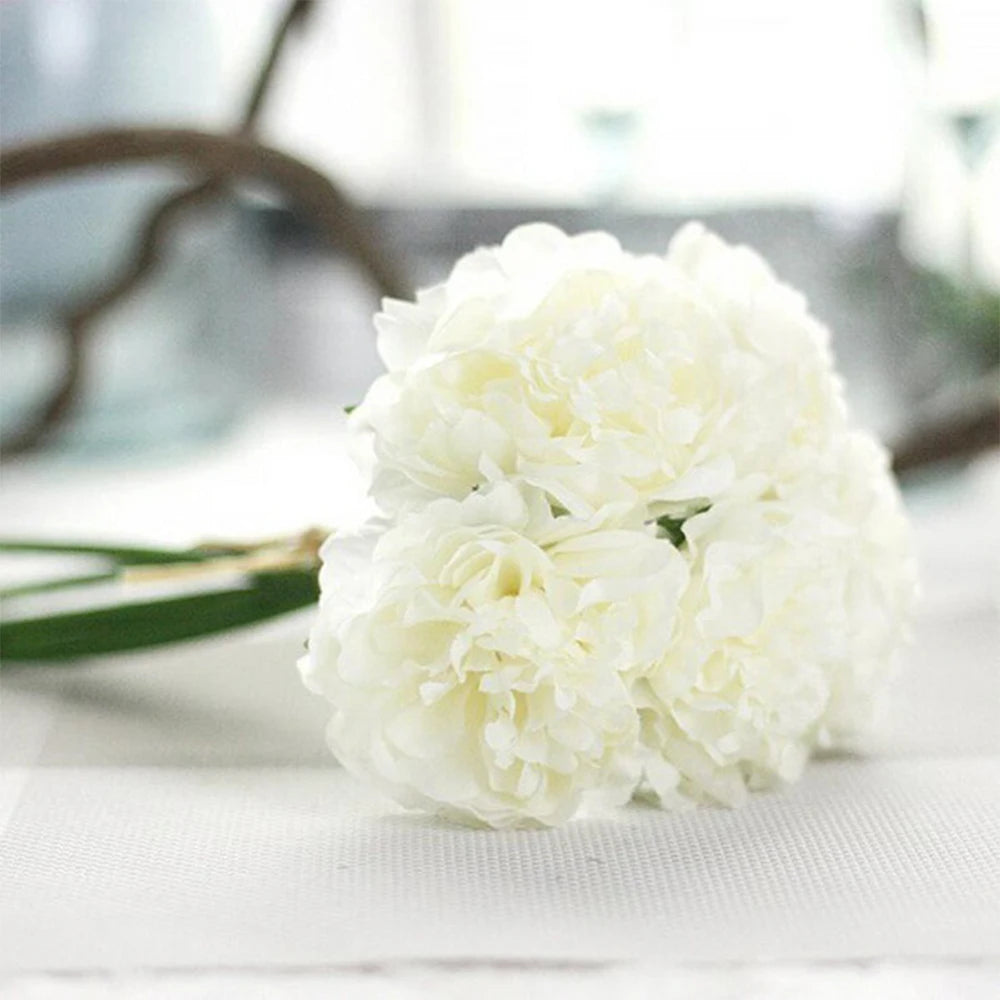 lot de 5 pivoines artificielles pour décorations élégantes et mariage - vue 9 sur 12